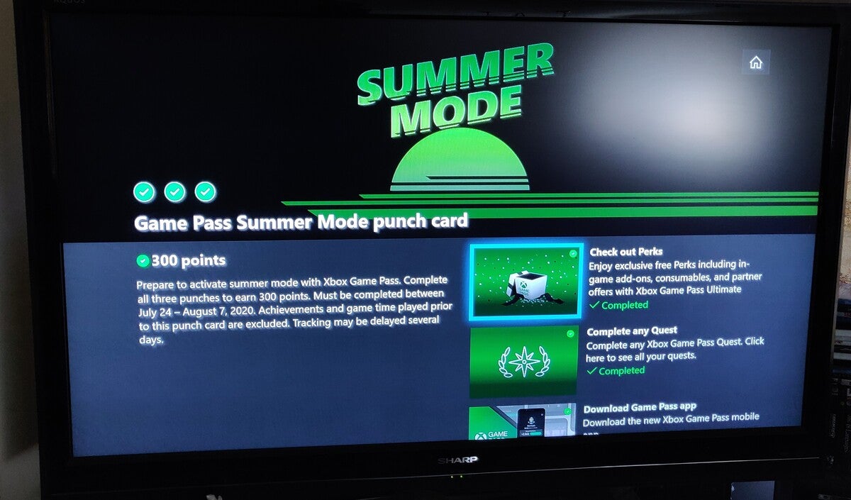 Microsoft Rewards Xbox Summer Mode 