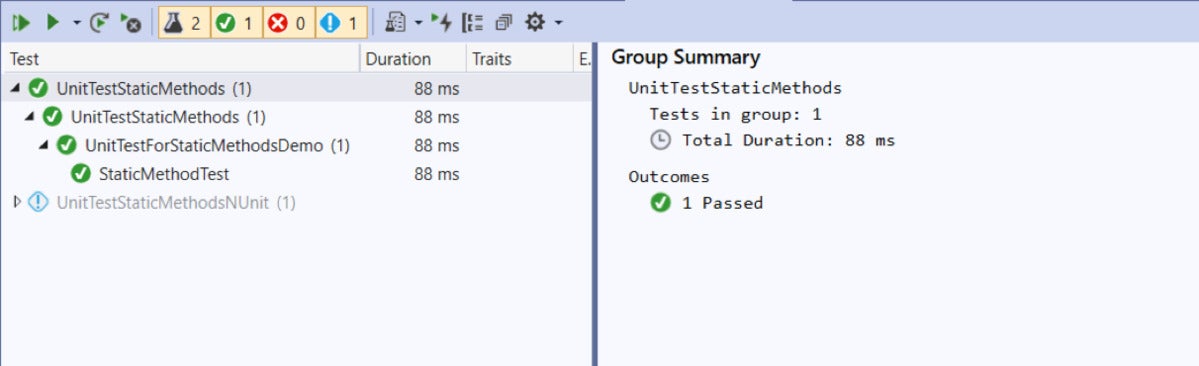 moq static method unit test