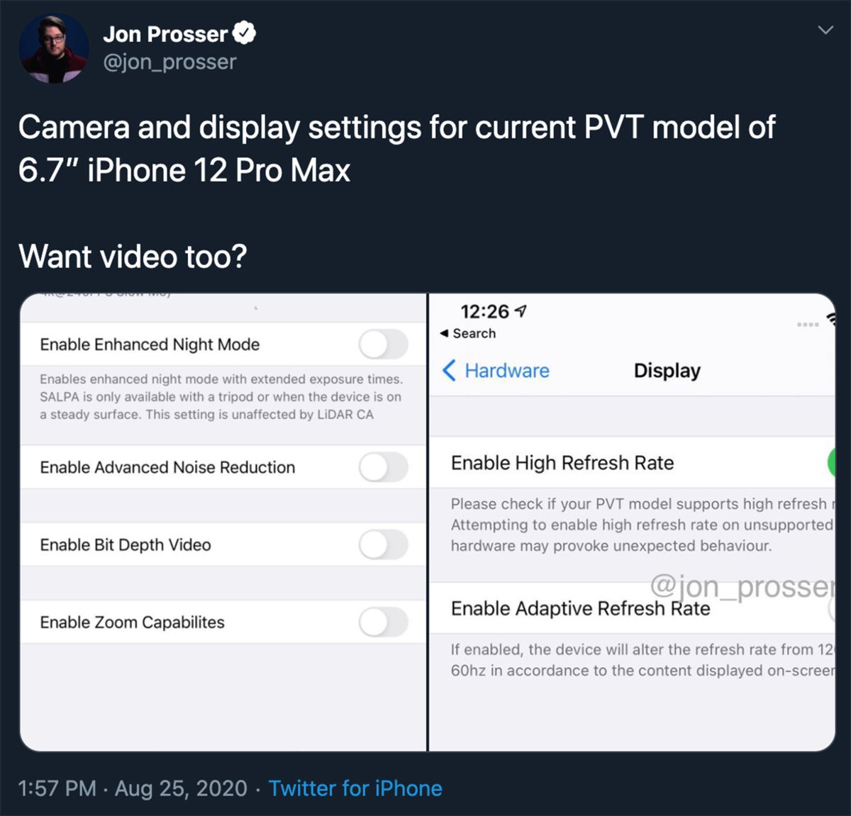 prosser tweet iphone 12 rumors