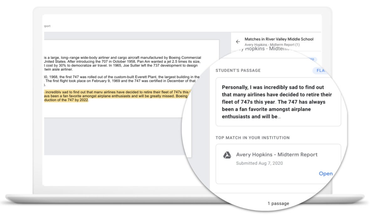 Google Classroom student to student matches