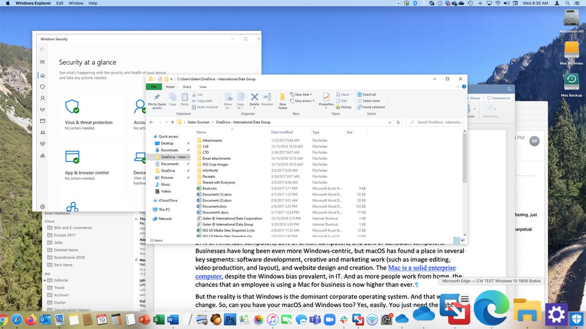 windows on mac 03 vmware fusion unity