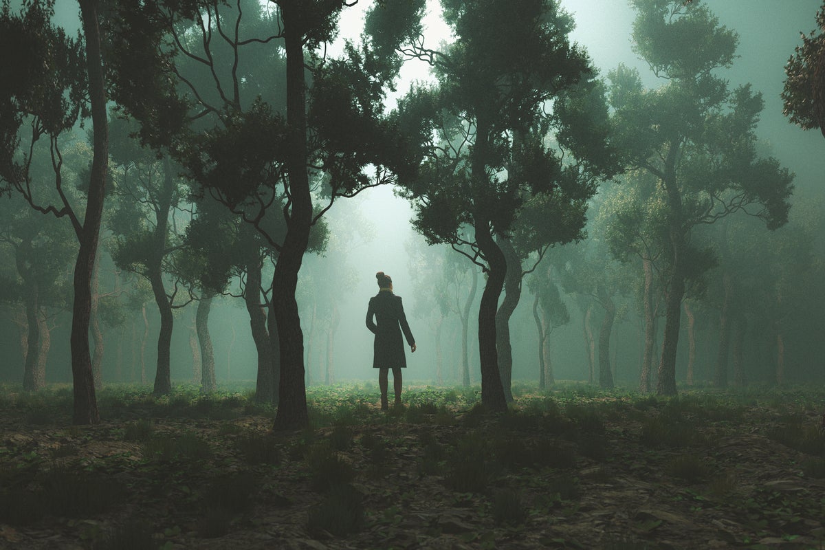 woman alone in forest lost confused confusion uncertainty uncertain future challenges by gremlin gettyimages 1077780070 2400x1600 100854063 large