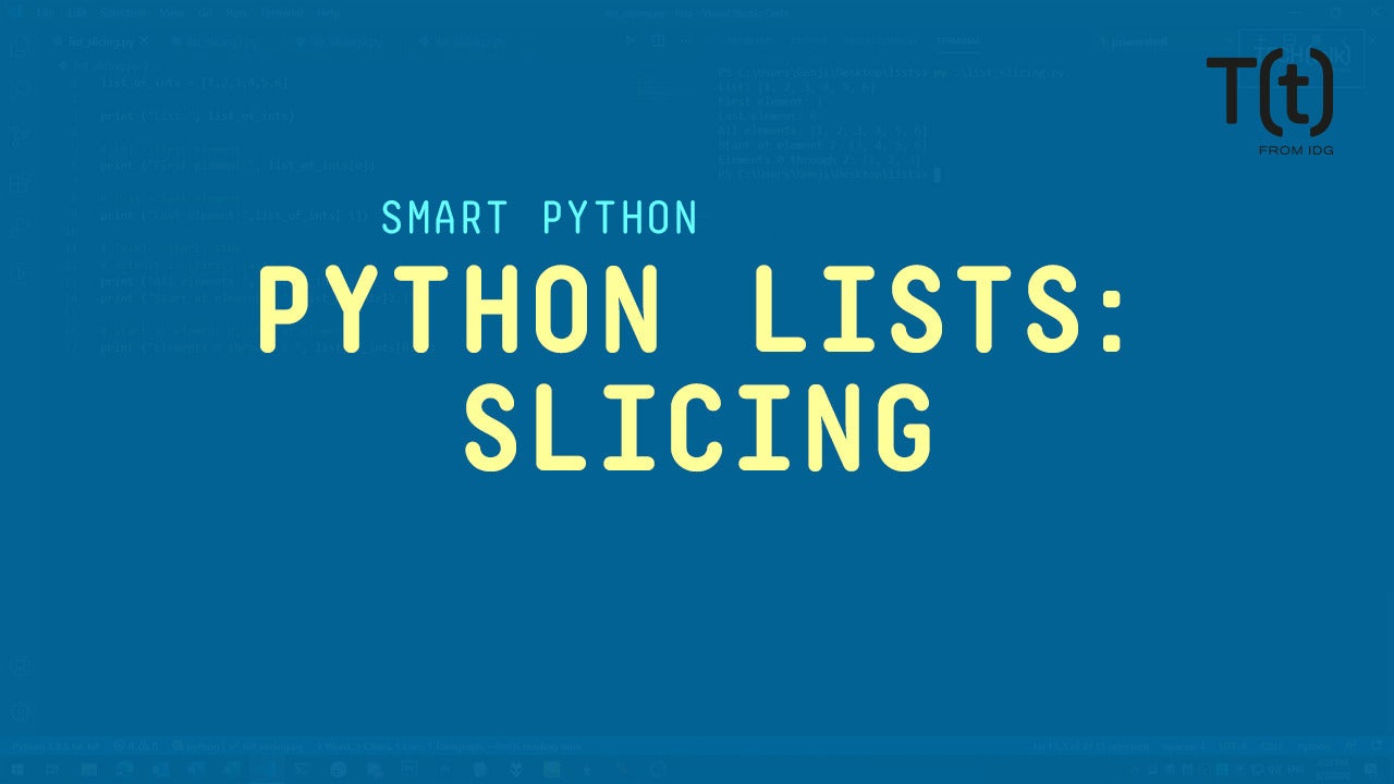 List slicing. Slice Python.