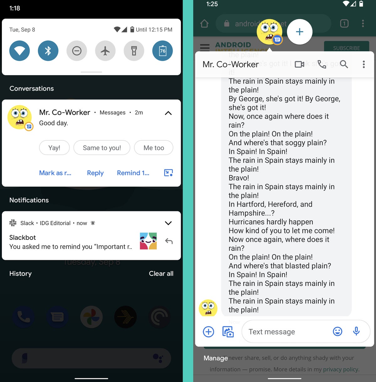 Android 11: notificaciones prioritarias