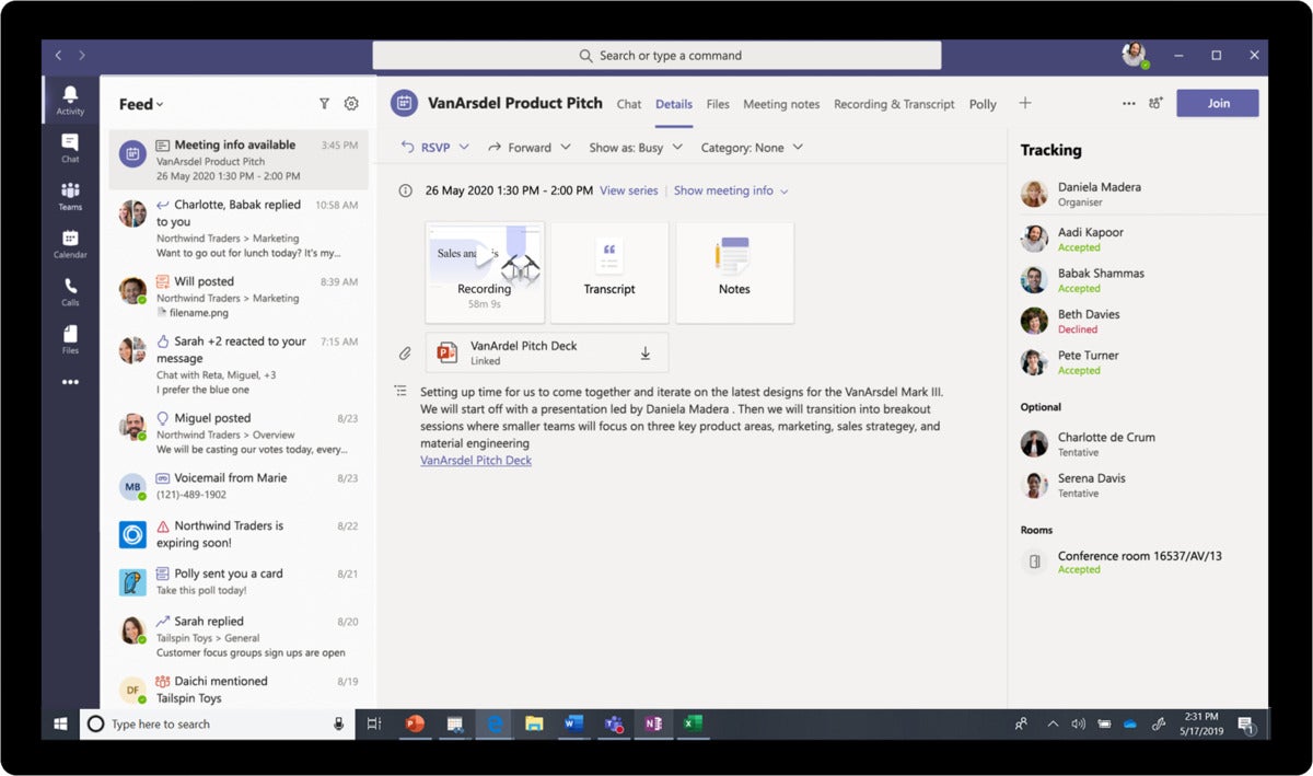 Microsoft Teams meeting recap