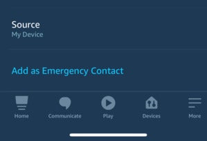 alexa emergency contact