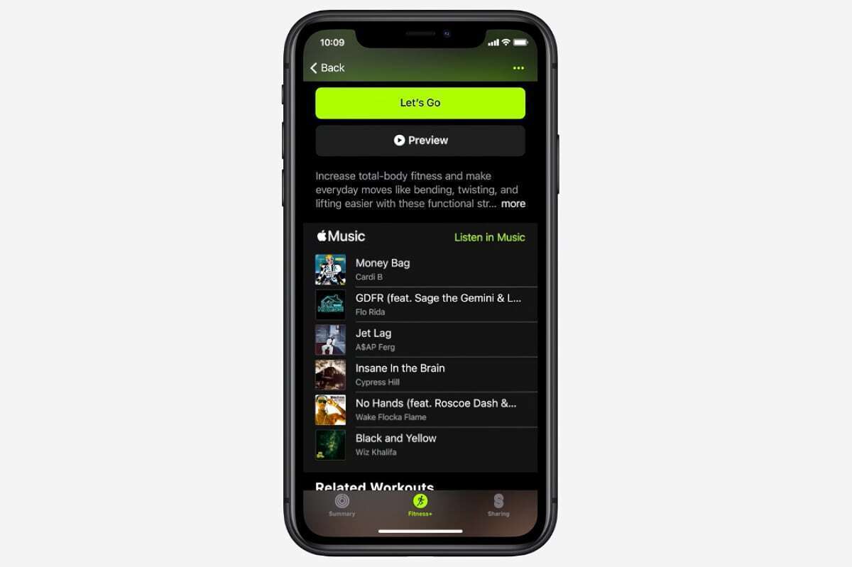 apple fitness music playlist