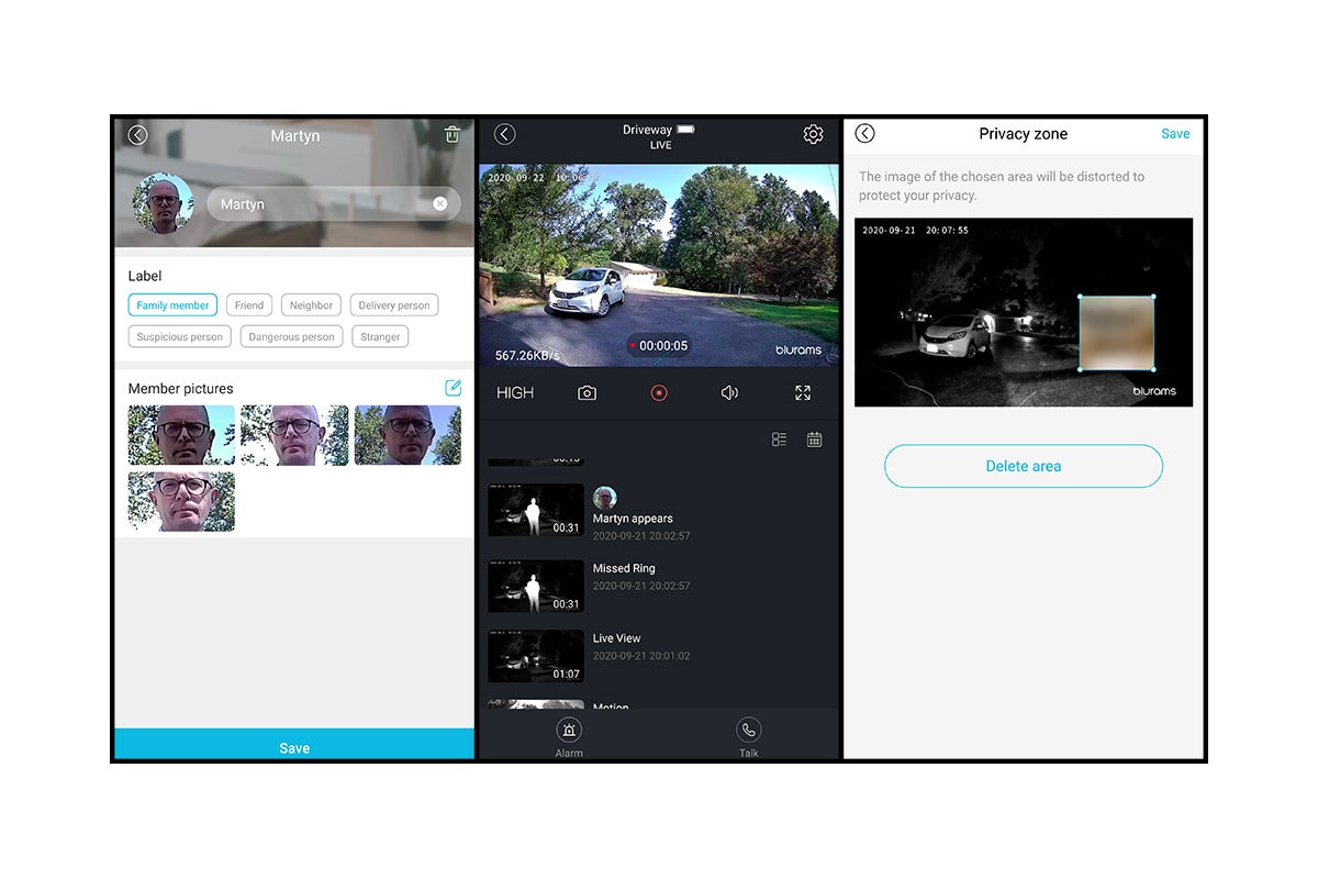 blurams smart doorbell app views
