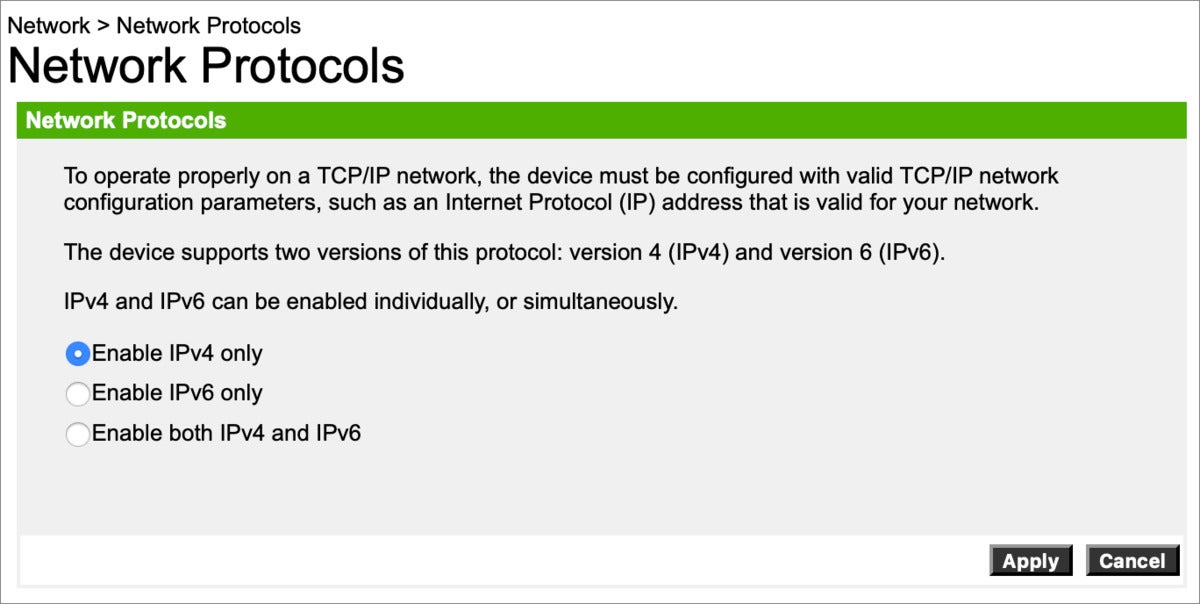 mac911 network ipv6 printer settings hp