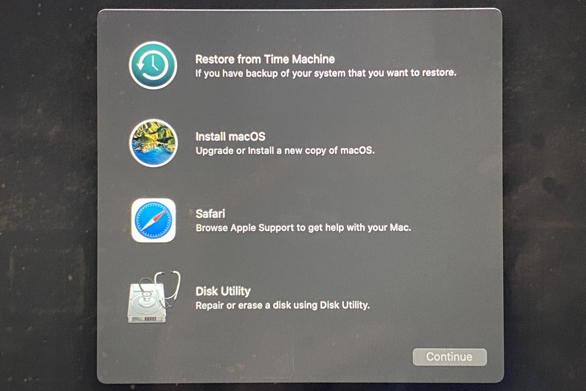 mac boots to os x utilities