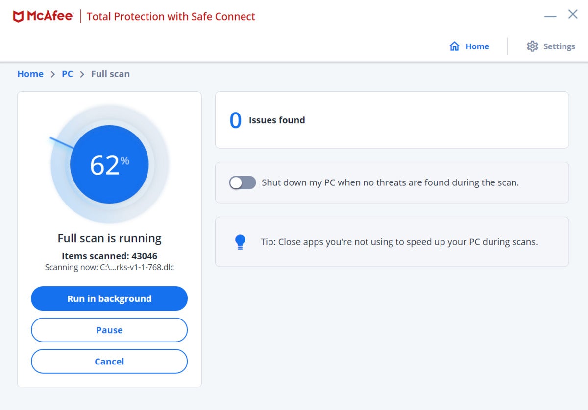 mcafee virus protection review