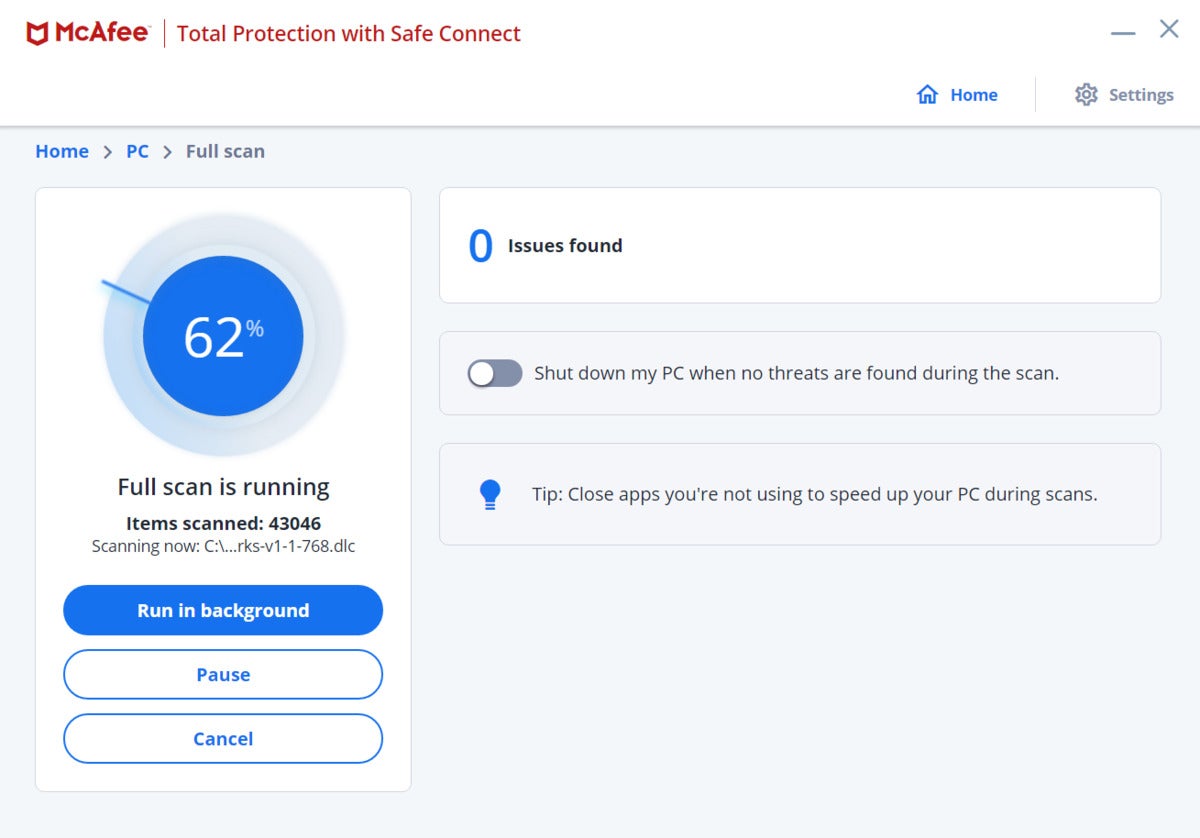 McAfee Total Protection review: A new look, but more work is needed