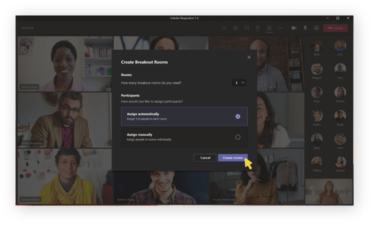 microsoft teams breakout rooms create