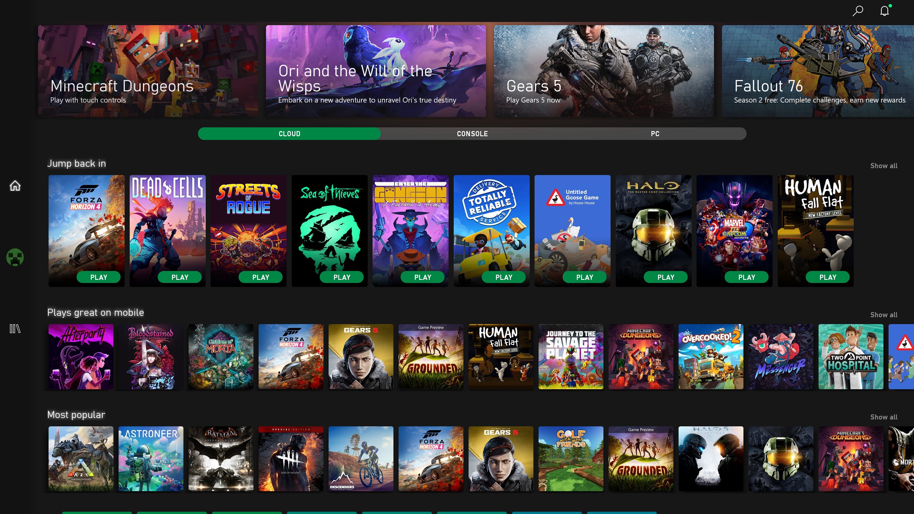 xbox game pass ultimate pc games list