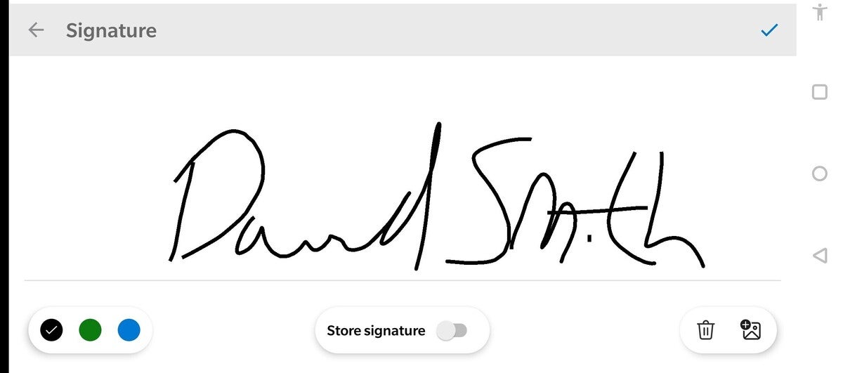 office mobile app signature