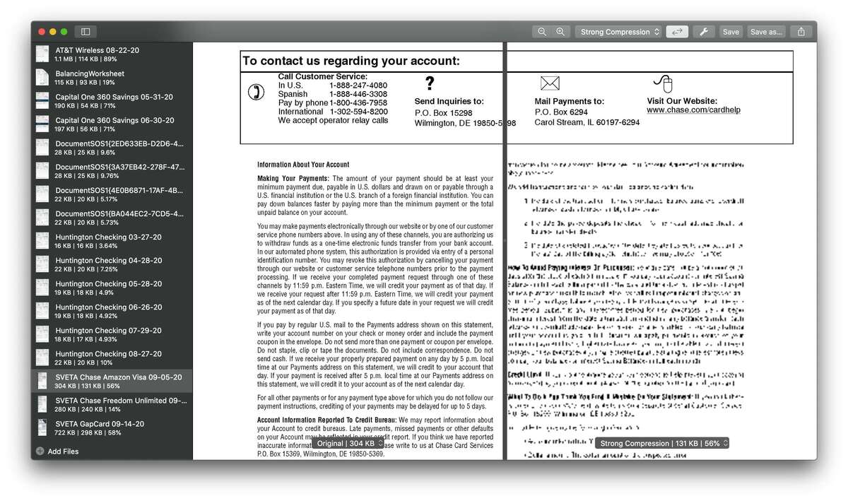 pdf squeezer 4 compare chase statement