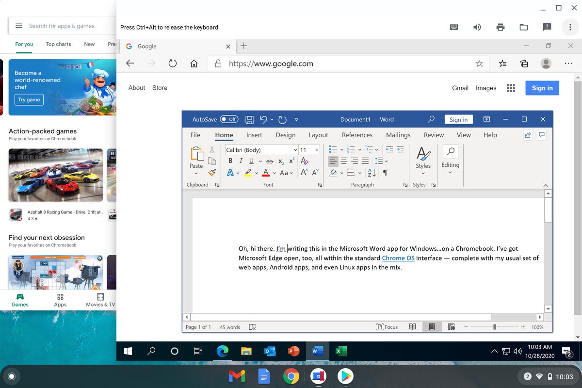 Chrome OS: aplicaciones de Windows