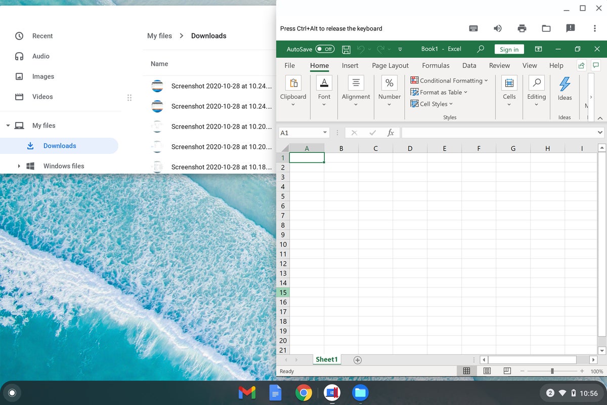 Chrome OS - Windows no taskbar