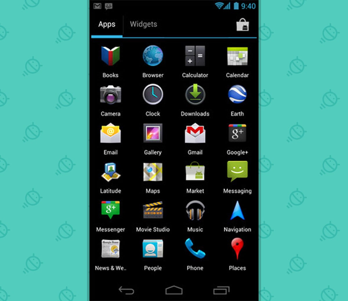 Android Widgets ICS App Drawer