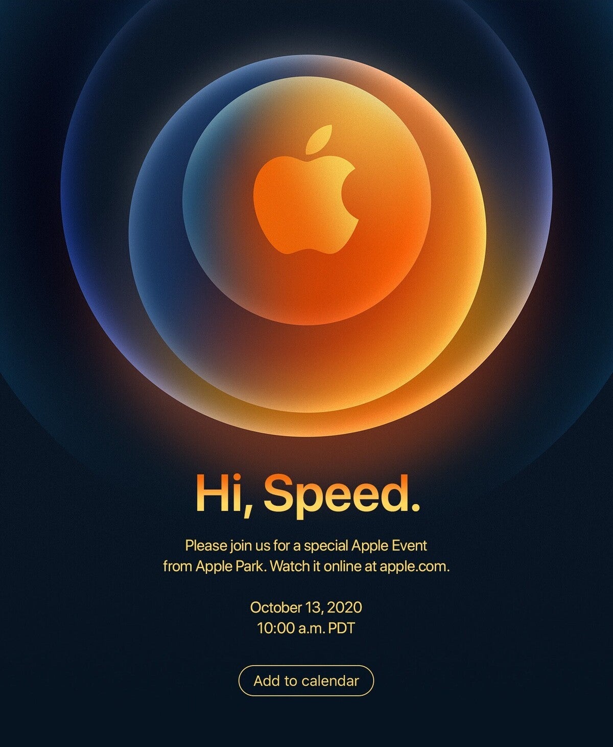 Apple S Event Calendar Hi Speed Event To Take Place On October 13 At 10am Pdt Macworld