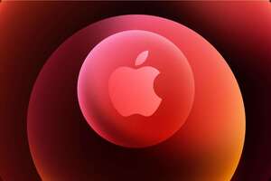 apple logo time flies orange black
