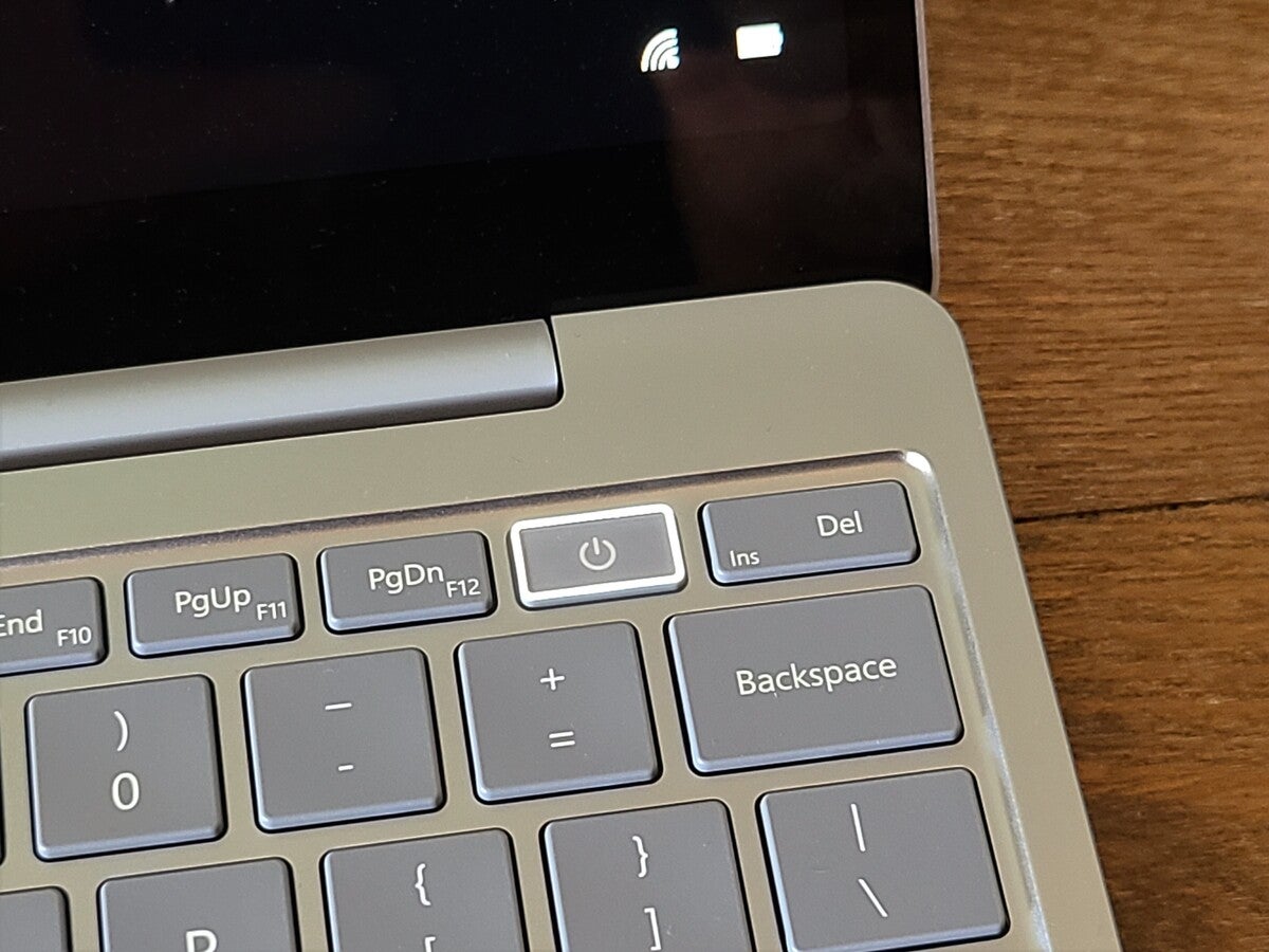 Microsoft Surface Laptop Go fingerprint reader 1
