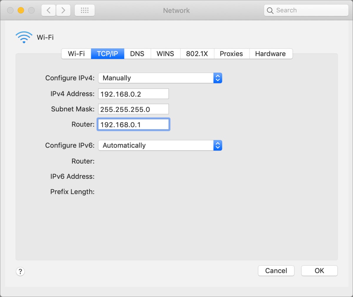 mac911 network tcpip manually