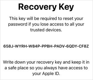 mac911 recovery key shown bordered