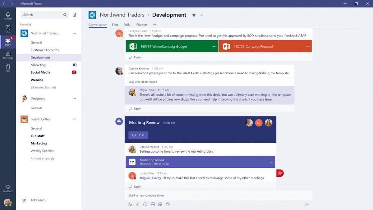 Microsoft teams messages