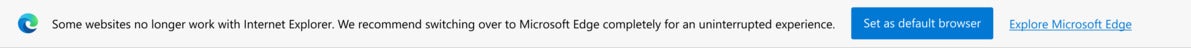 Microsoft need edge banner redirection