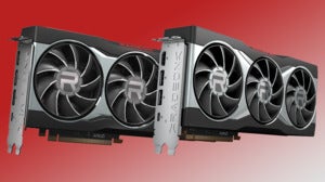 radeon 6000 cards on a red & white background