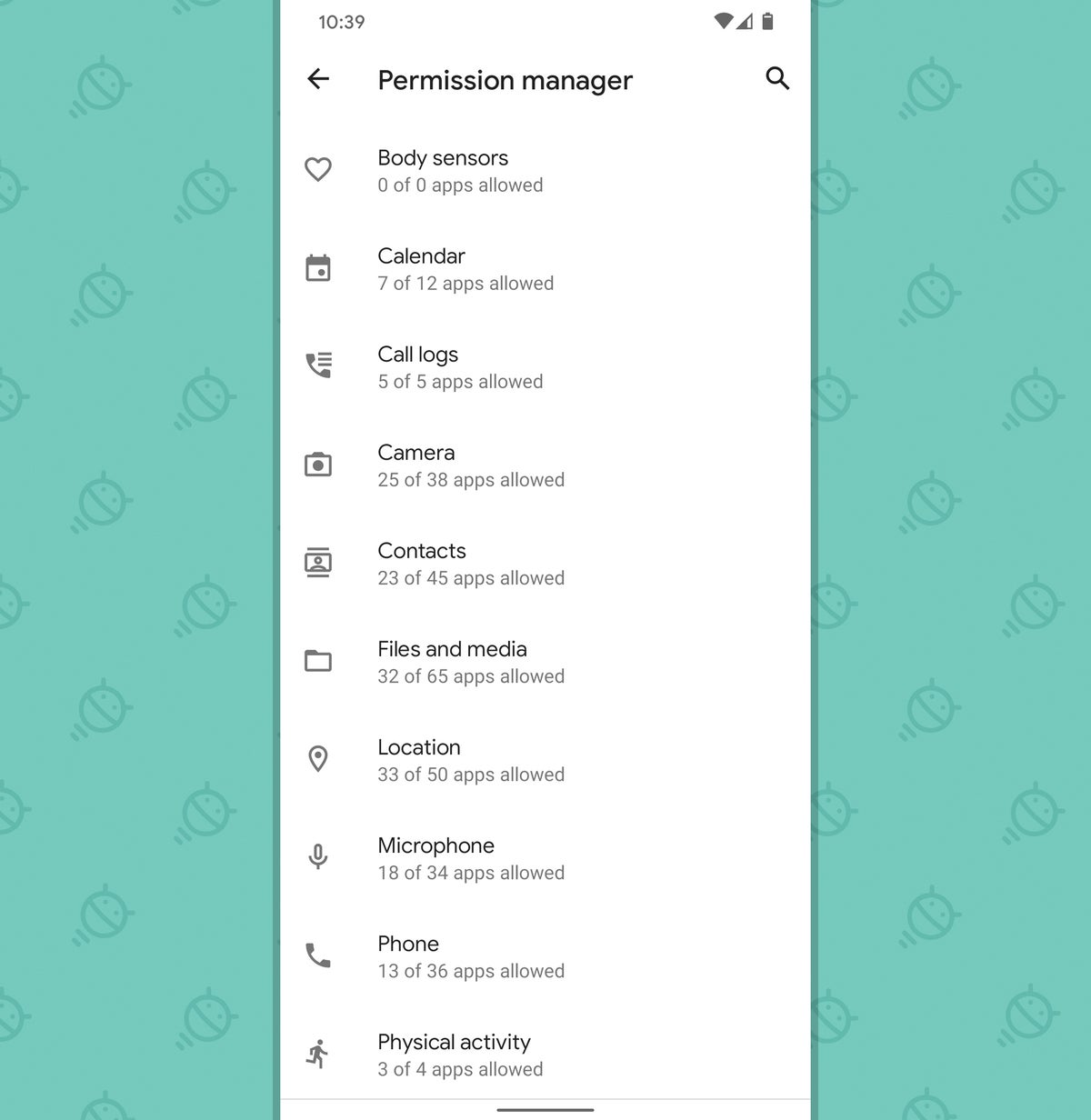 Android Security Settings: Permissions
