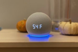 echo dot with clock temp