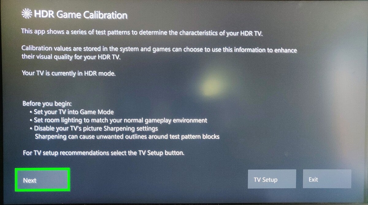 hdr setup xbox series x