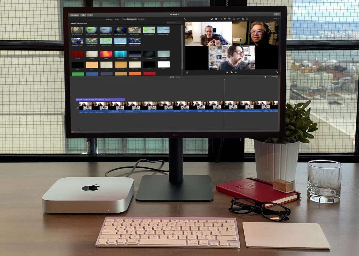 m1 mac mini display imovie