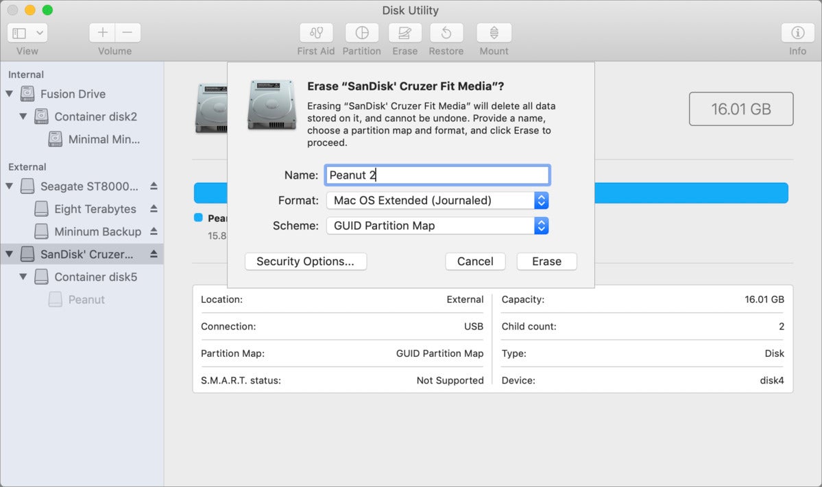 macbook erase disk