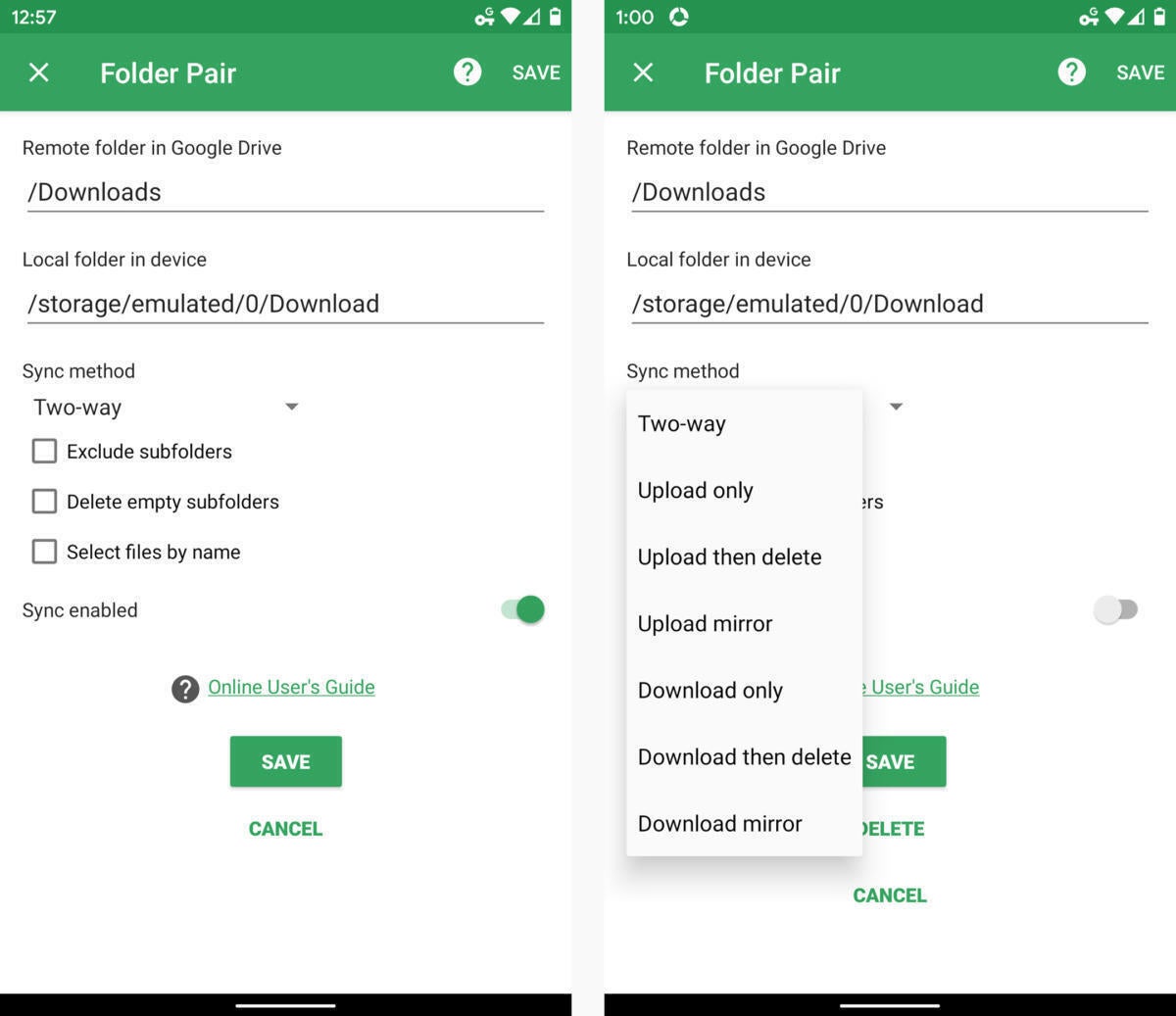 X next to folders from Backup & Sync - Google Drive Community