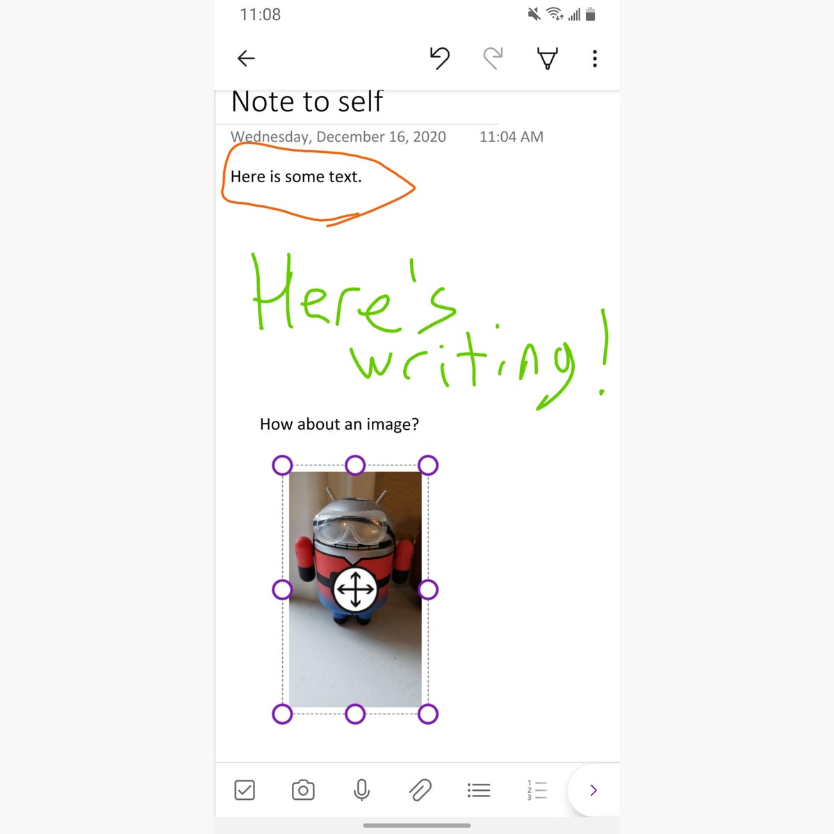 aplicaciones de toma de notas de Android onenote canvas