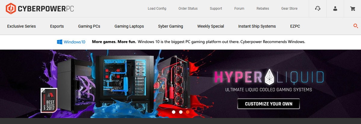 CyberPowerPC website