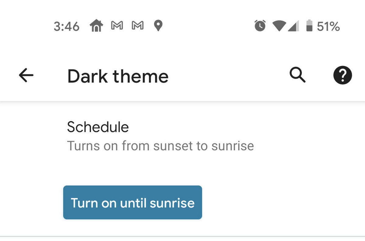 dark schedule