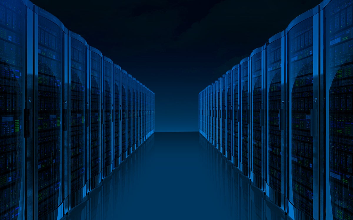 data center servers rows