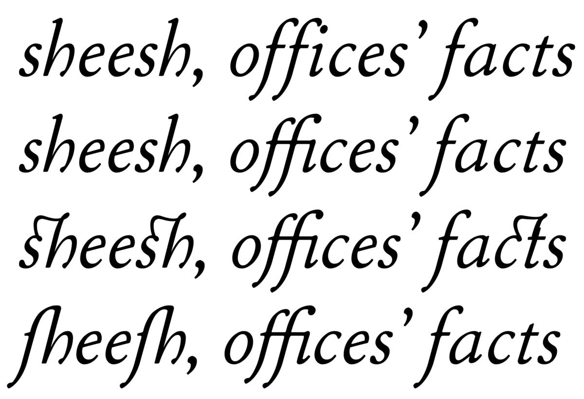 mac typog ligatures