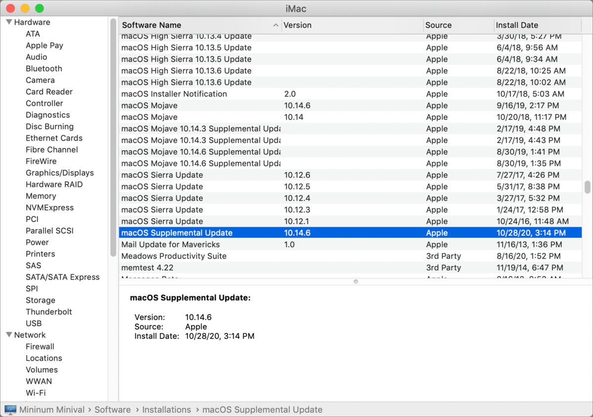 mac911 установленный программный профайлер