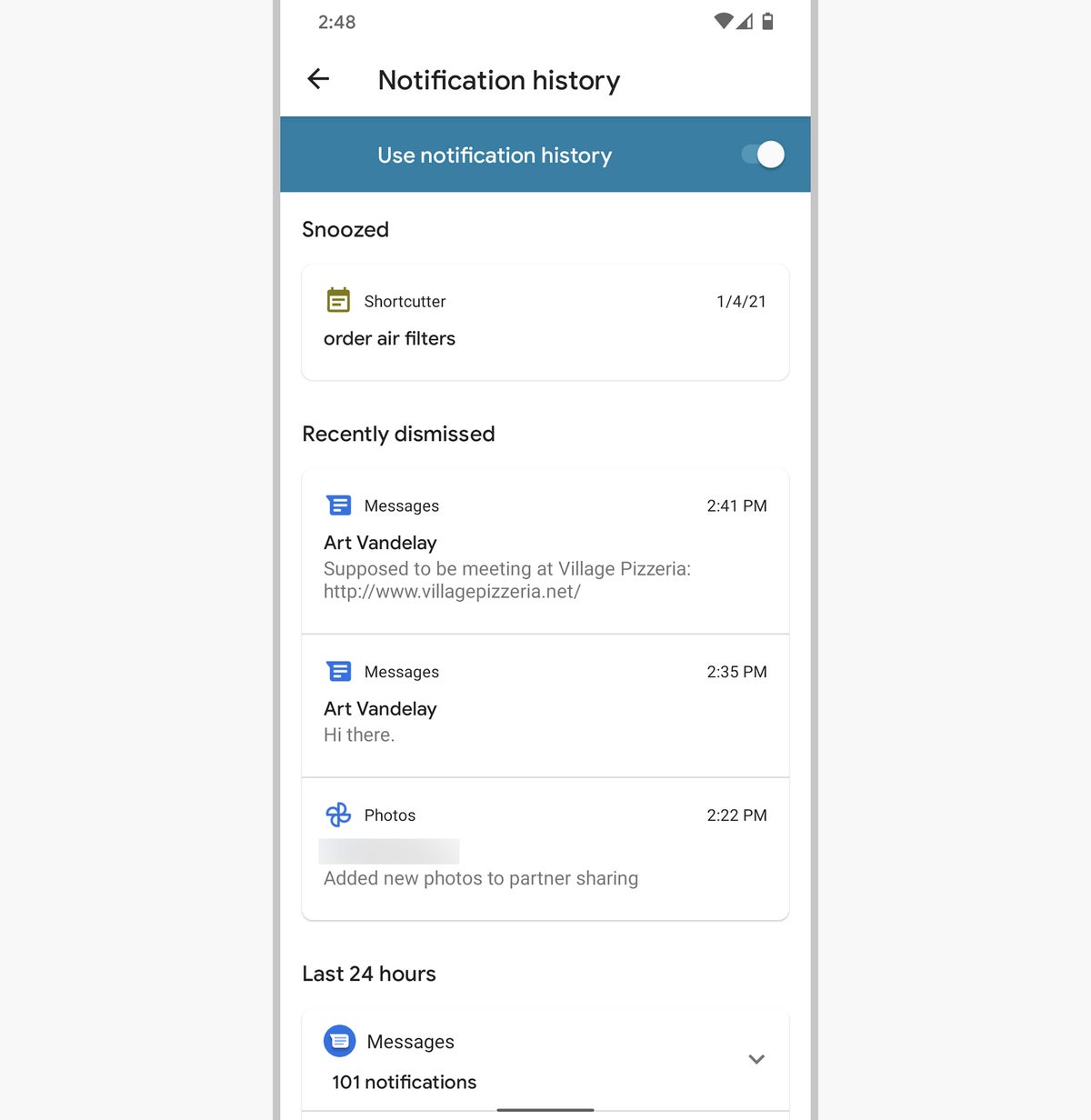 06 android 11 notification history