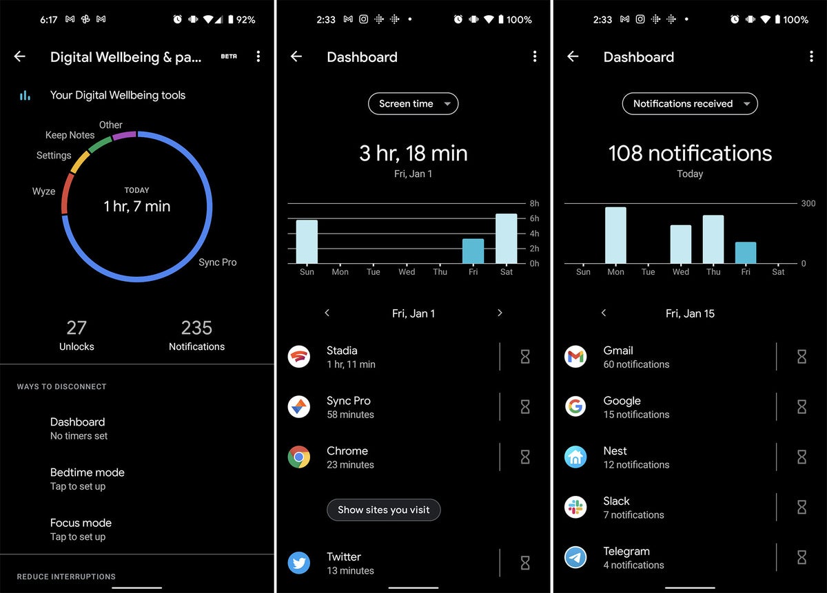 android phone helps you wind down check usage