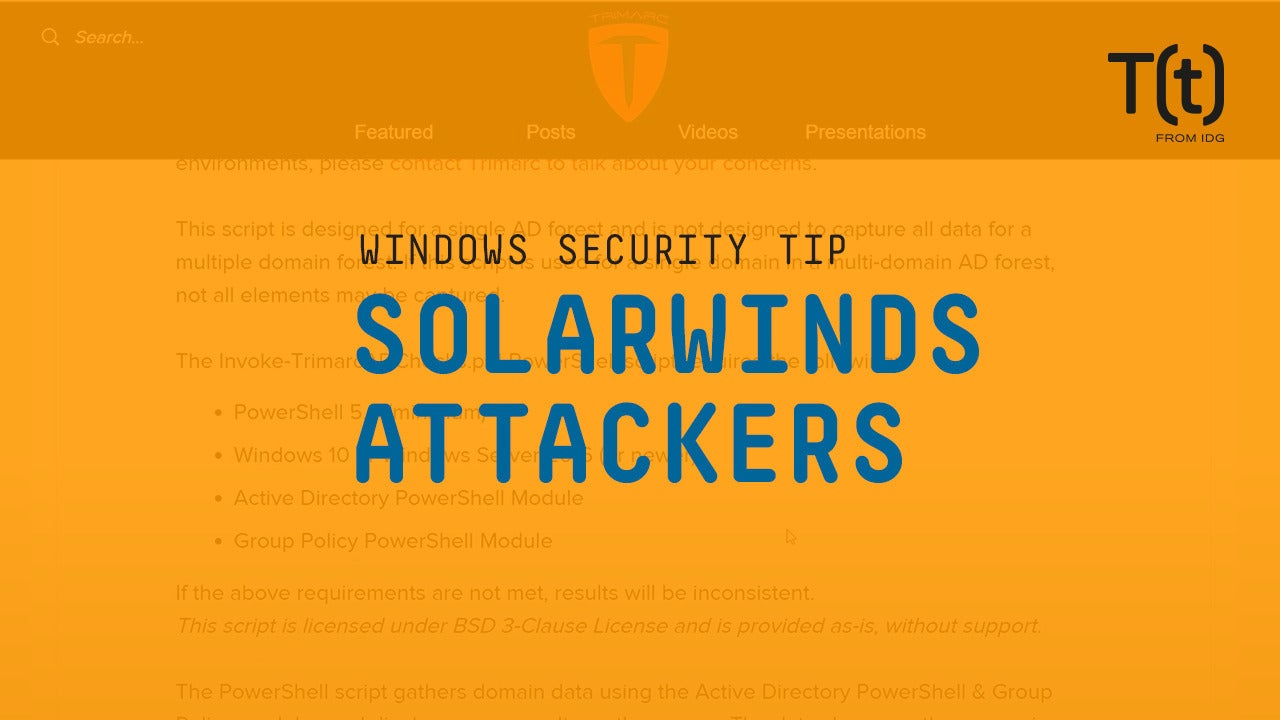 Image: Tips for finding signs of SolarWinds-type attacks in Active Directory