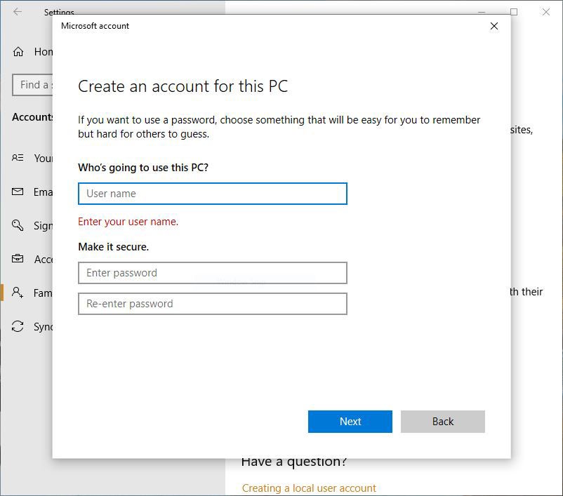 share win10 pc 03 create local account