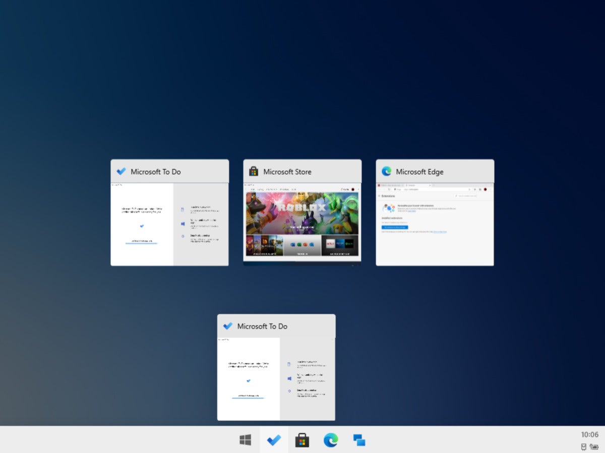 Microsoft Windows 10X task view