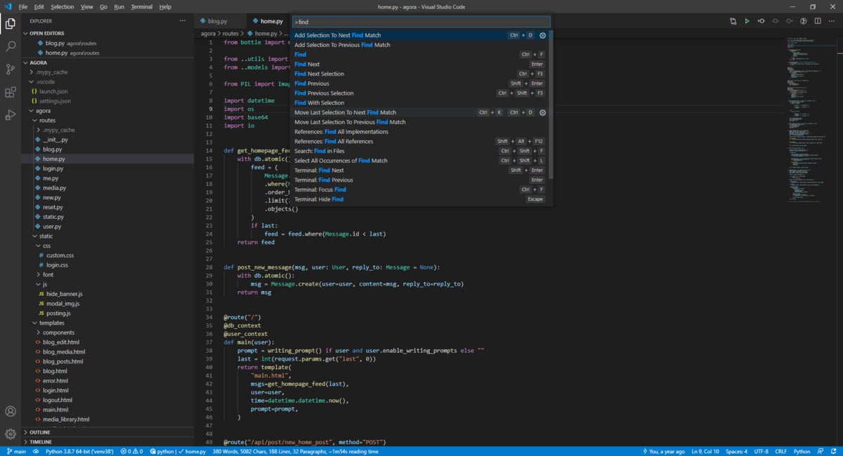 Visual studio code какие языки поддерживает