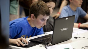 child using PC kids mode